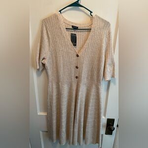 Torrid Mini Sweater Button-Front Skater Dress Size 2